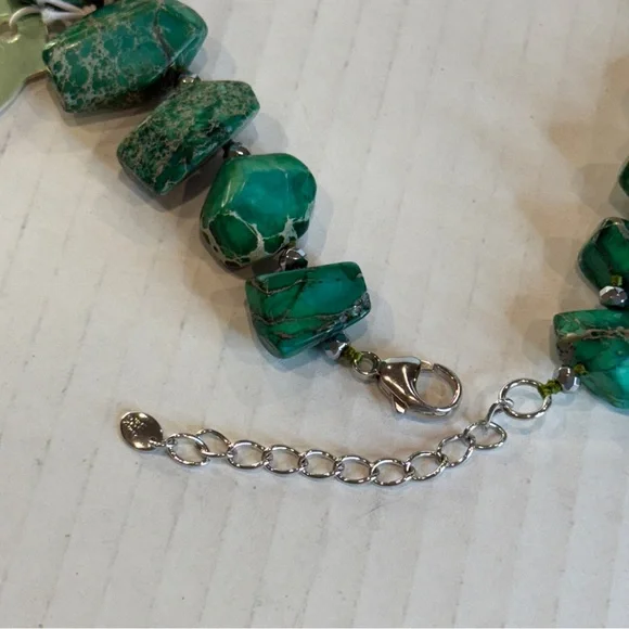 🆕 💚 King Jasper Goddess Necklace – Iris & Lily London – Sterling Silver 💚 - Picture 10 of 16